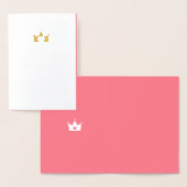 goud & roze prinses Happy Birthday Folie Kaarten (Display)