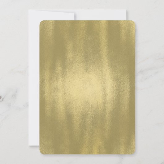 Goud Roze Roze Bruiloft Kaart (Achterkant)