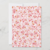 Goud Roze Rozen Vlinders Quinceanera Kaart (Achterkant)