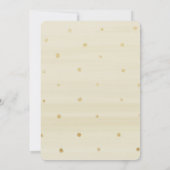  Goud Roze Rustieke Bloemen Baby shower Uitnodigen Kaart (Achterkant)