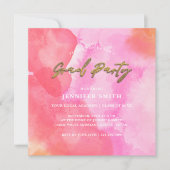 Goud Roze Sinaasappel Foto Afstuderen Afstuderen P Kaart (Voorkant)