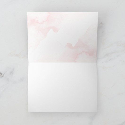 Goud Roze Sneeuwvlok Meisje Baby shower Dank u Bedankkaart (Binnen)