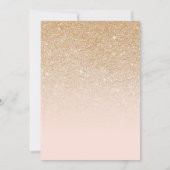 Goud Roze Sparkly Glitter Ombre Foto Zoet 16 Kaart (Achterkant)