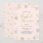 Goud & Roze Stijlvol Modern Patroon Bruiloft I Kaart (Voorkant / Achterkant)