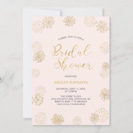 Goud & Roze Stijlvol Modern Patroon Bruiloftsfeest Kaart