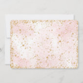 Goud & Roze Thee Feest Foto Uitnodiging (Achterkant)