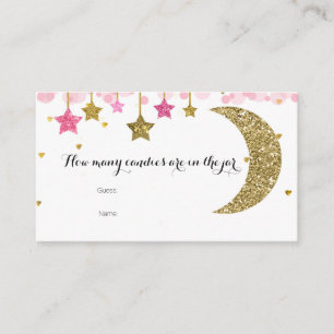 Goud Roze twinkel Hoeveel Snoepjes in de pot Kaart