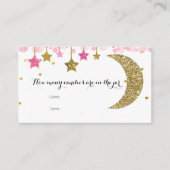 Goud Roze twinkel Hoeveel Snoepjes in de pot Kaart (Voorkant)