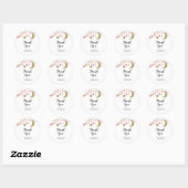 Goud roze twinkle twinkle Dank u Sticker (Vel)