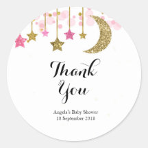 Goud roze twinkle twinkle Dank u Sticker