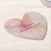 Goud Roze Vogels Bruiloft Kartonnen Onderzetters (Gekanteld)