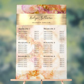 Goud Roze Waterverf Faux Folie prijslijst Acryl Bord (Neutraal)