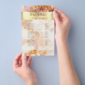 Goud Roze Waterverf Faux Folie prijslijst Flyer (Hand)