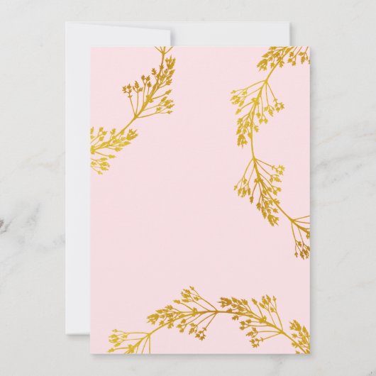 Goud & Roze We Got Married Post Huwelijksfeest Kaart (Achterkant)