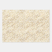 Goud Roze Wit Luipaard Print Inpakpapier Vel (Voorkant 3)