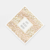 Goud Roze Wit Luipaard Print Servet (Hoek)