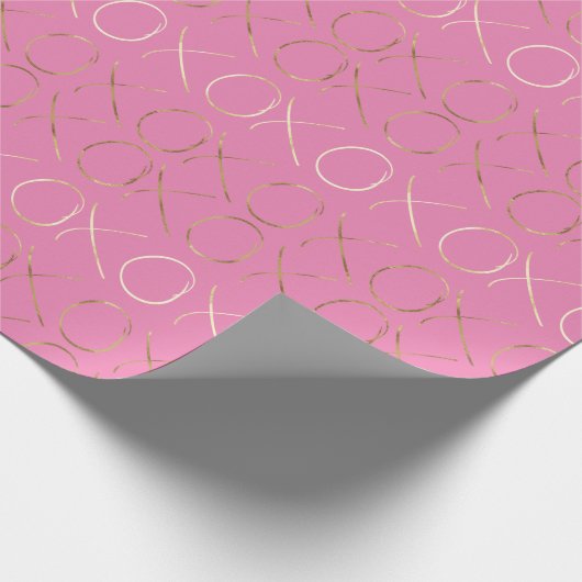 Goud Roze XOXO Cadeaupapier (Hoek)