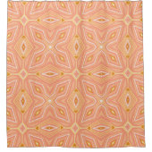 Goud Roze Zigzag Geometrisch Tegel Patroon Douchegordijn (Voorkant)