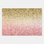 Goud Roze Zwart Confetti Liefde Vrede Glitter Inpakpapier Vel (Voorkant 3)