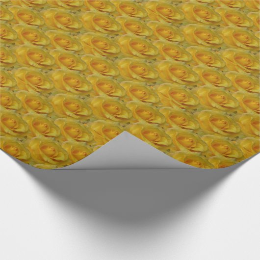 Goud rozen inpakpapier Romantisch rozen papier (Hoek)