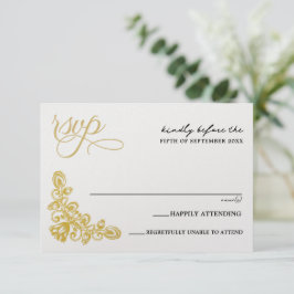 goud RSVP kaartje