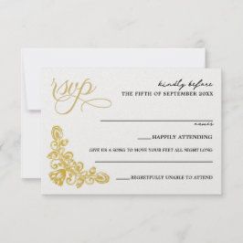  goud RSVP kaartje