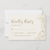 Goud RSVP Kaartje (Voorkant)