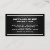 Goud Rustiek Grijs Hout Tand Tandheelkundige klini Visitekaartje (Achterkant)