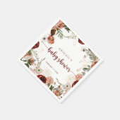 Goud rustiek Kleurrijk Bloemen Baby shower Servet (Hoek)