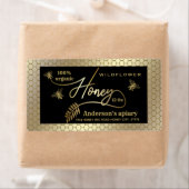 Goud  rustieke bijen honing tak potje Label (Insitu)