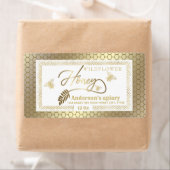 Goud rustieke bijen honing tak potje Label (Insitu)