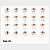 Goud rustieke bloemen dank u bruiloft gunst ronde sticker (Vel)