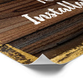 Goud rustieke hout vrijmetselaar welkomstfeest poster (Hoek)