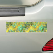 Goud ruw textiel bumpersticker (Op auto)