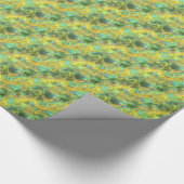 Goud ruw textiel cadeaupapier (Hoek)