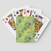 Goud ruw textiel pokerkaarten (Achterkant)