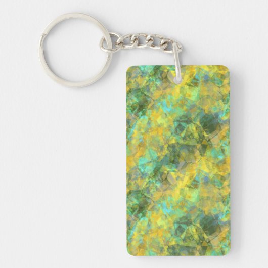 Goud ruw textiel sleutelhanger (Voorkant)