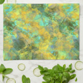 Goud ruw textiel theedoek (Gevouwen)