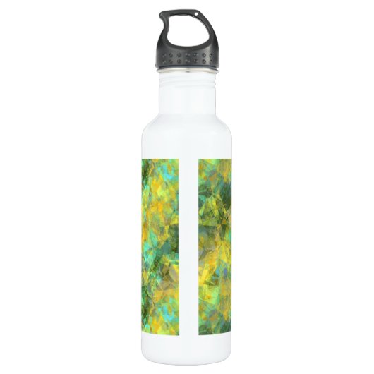 Goud ruw textiel waterfles  (Achterkant)