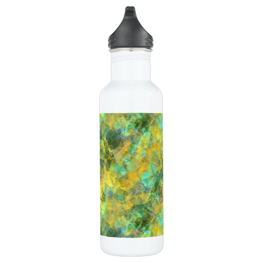 Goud ruw textiel waterfles  (Rechts)