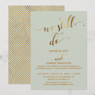 Goud & Salie Wij Doen Nog Steeds Typografie Jubile Kaart