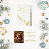 Goud Santa Rendier Folie Kaarten