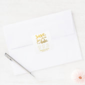 Goud Save Onze Datum | De Sticker Datum opslaan (Envelop)