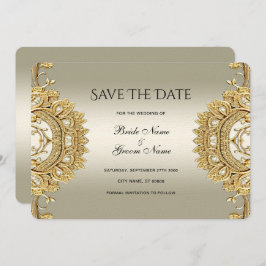 Goud Save the Date Kaart