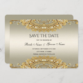 Goud Save the Date Kaart