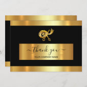 Goud schaar-logoHartelijk dank voor uw zakelijke t Kaart (Voorkant / Achterkant)