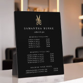 Goud schaar Salon Pricing/Services Display Fotoplaat