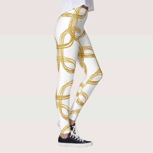 Goud - schijfjes Moderne afbeelding Kies om het ev Leggings (Rechts)
