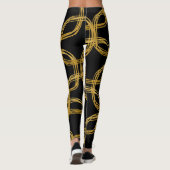 Goud - schijfjes Moderne afbeelding Kies om het ev Leggings (Achterkant)
