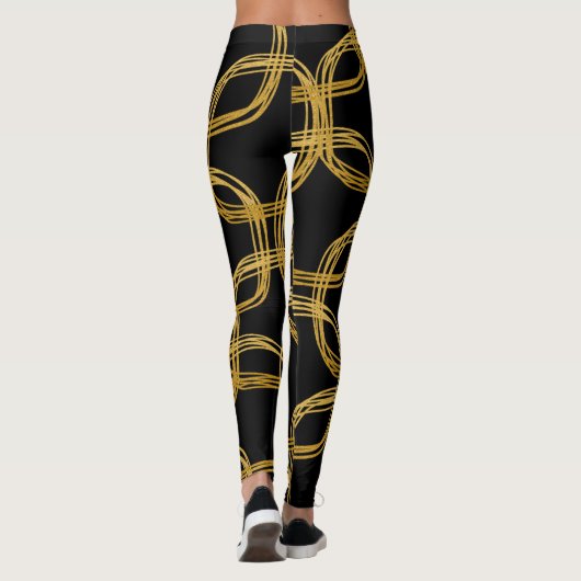 Goud - schijfjes Moderne afbeelding Kies om het ev Leggings (Achterkant)